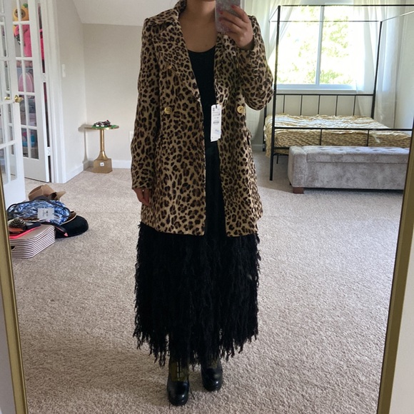 Zara leopard double button jacket. Xs - Picture 6 of 13